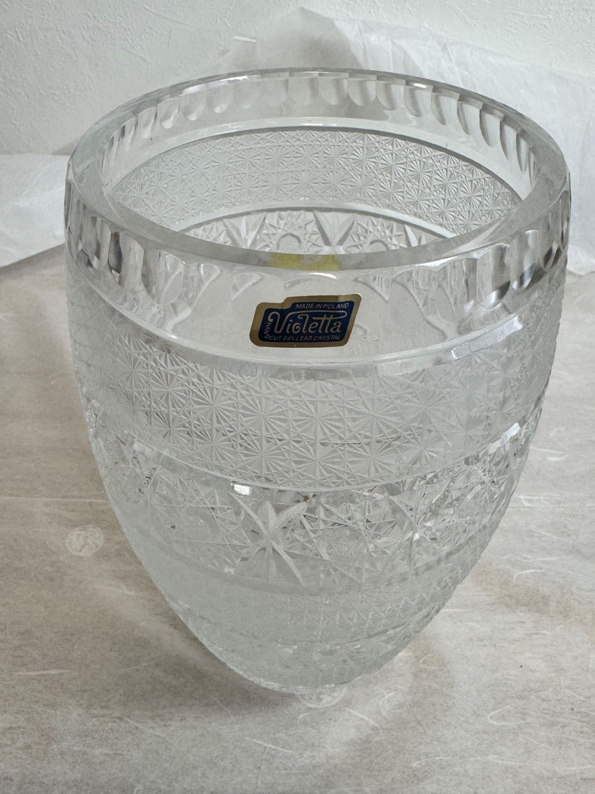 Violetta クリスタルガラス花瓶 ポーランド製 ヴィオレッタ - メルカリ