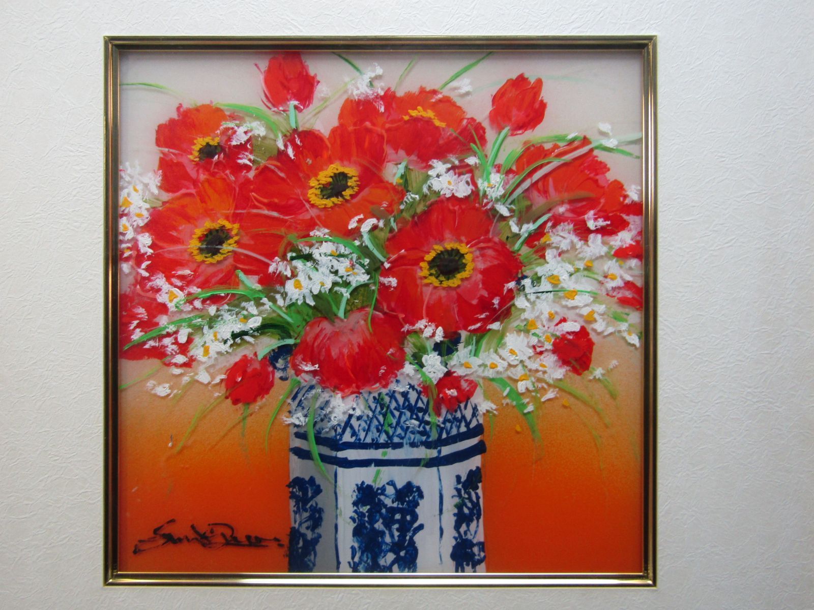 日本アクラス画第一人者大野剛正氏「良き日」(油彩ガラスアクリル絵