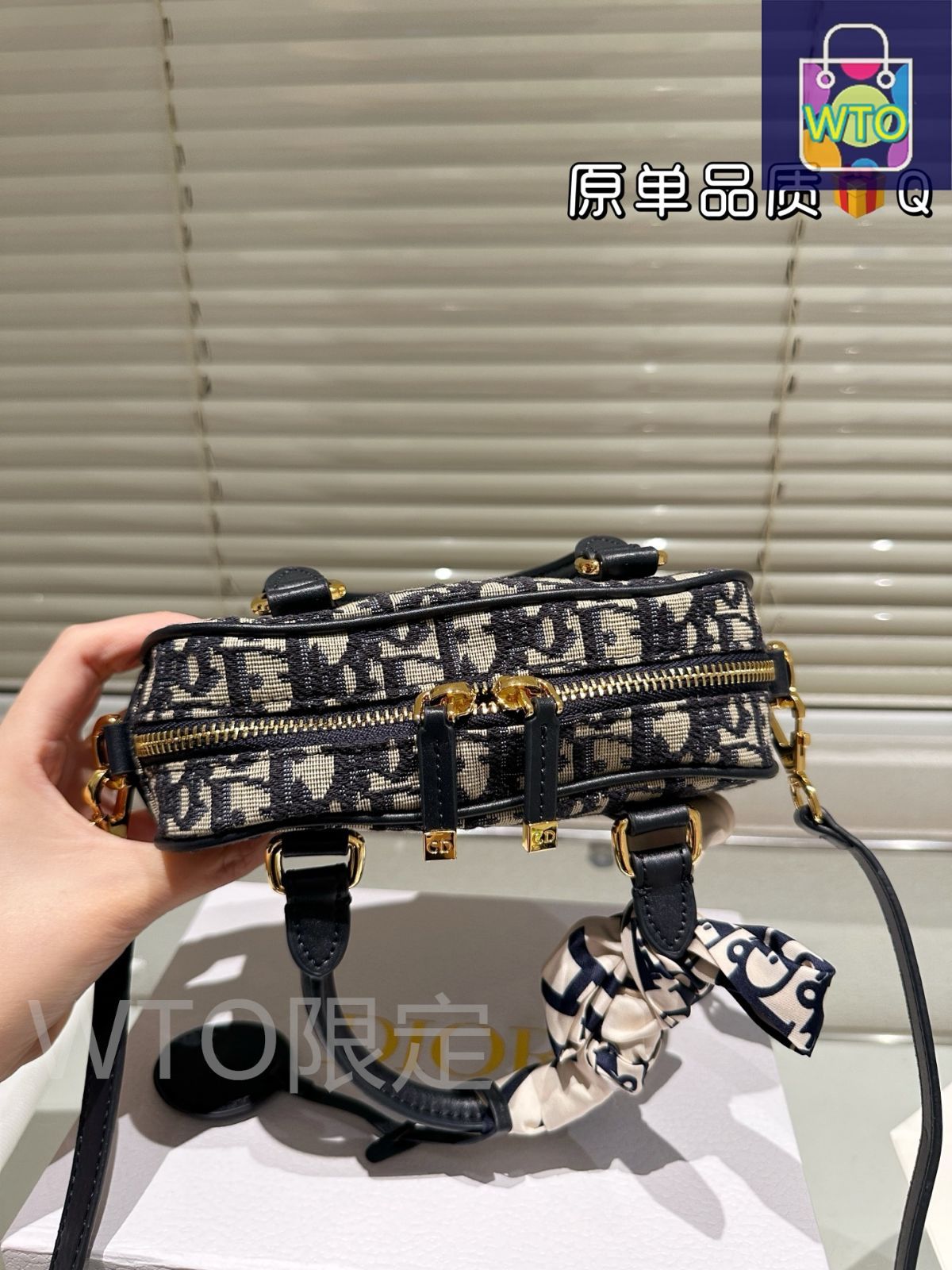 【ヴィンテージ】Rank:B☆Dior Oblique モンテイン ボックス BAG Dior vintage oblique canvas and leather boston bag – Moka