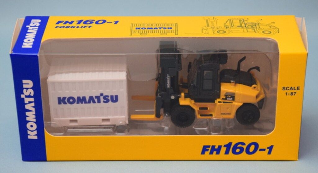 コマツ FH160-1 ミニチュア 1:87 Komatsu Official Diecast Model FH160-1 Forklift 1:87 Scale