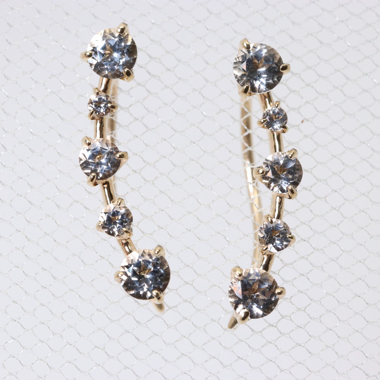 スタージュエリー　STAR　JEWELRY　ピアス　美品 STAR CLICK HOOP PIERCED EARRINGS(2JP1028)K10 ピアス｜スター