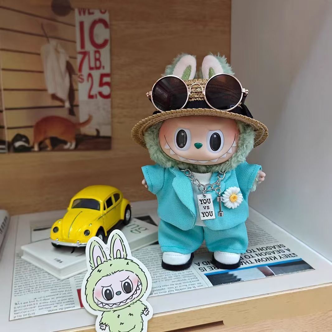 G-dragon着用衣装風 Labubu着せ替え Labubu ぬいぐるみ服 38cm 5点セット BIGBANG G-DRAGON 着用風
