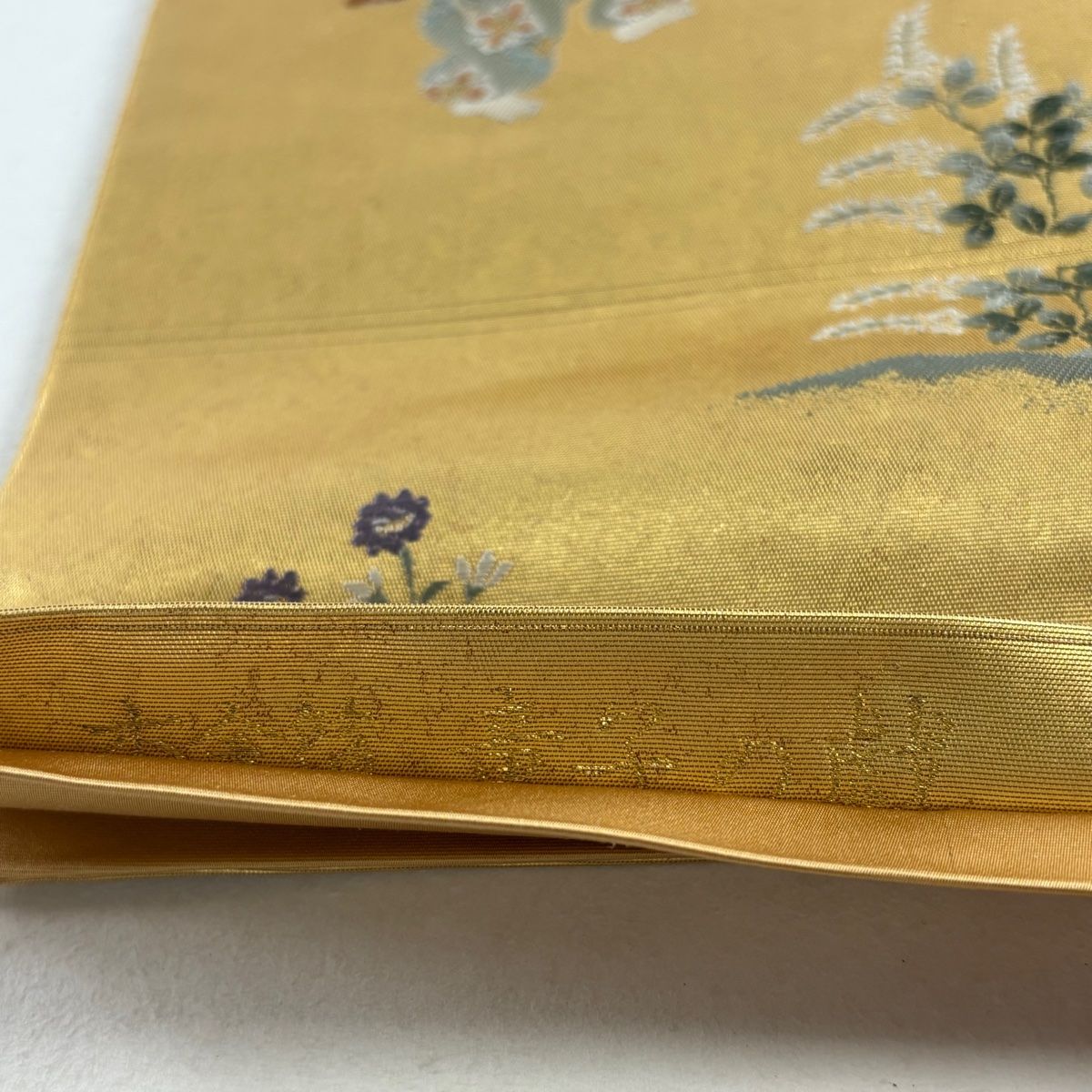 袋帯 美品 名品 長嶋成織物 瀞金錦 関西仕立て 童子の戯 本金箔