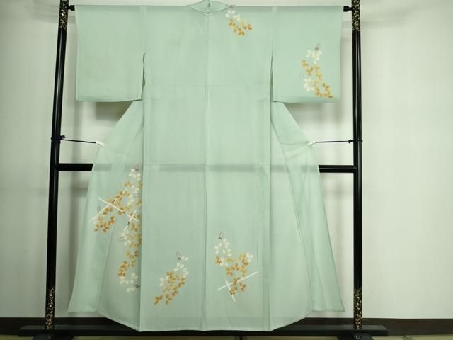 平和屋着物＊夏物　訪問着　絽　枝花文　正絹　逸品　AABB0549st 平和屋着物＊夏物 訪問着 絽 枝花文 正絹 逸品 AABB0549st 平和屋着物