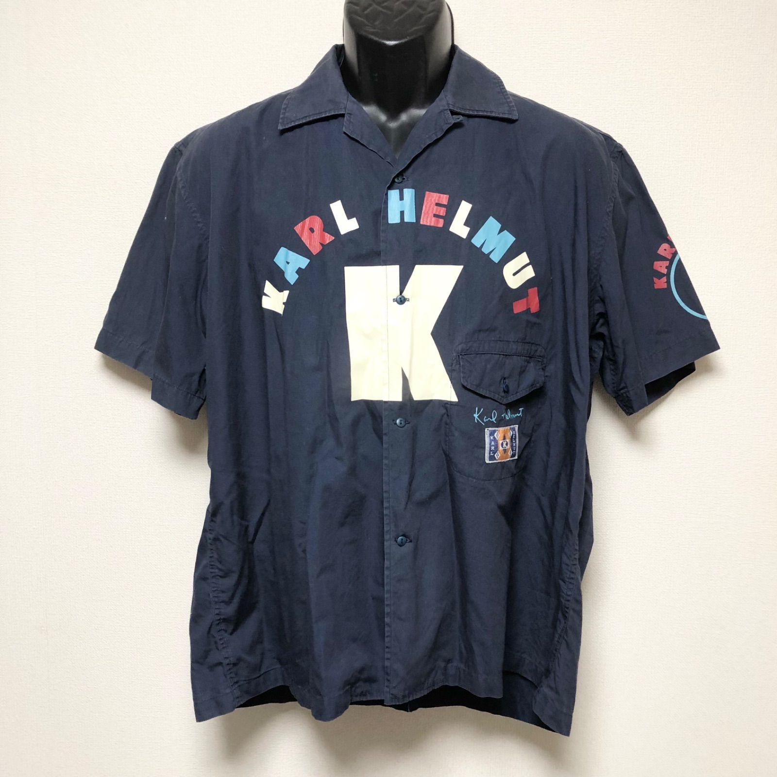 【Karl Helmut】 カールヘルム 半袖シャツ オープンカラーシャツ Karl Helmut カールヘルム メンズM 半袖シャツ オープンカラー