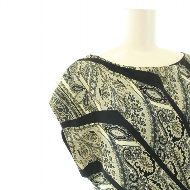 ✨美品✨ エトロ　ペイズリー柄ワンピース　ストレッチ　フレンチスリーブ　ドレス Etro】フローラル ペイズリー ミディドレス (ETRO/ワンピース