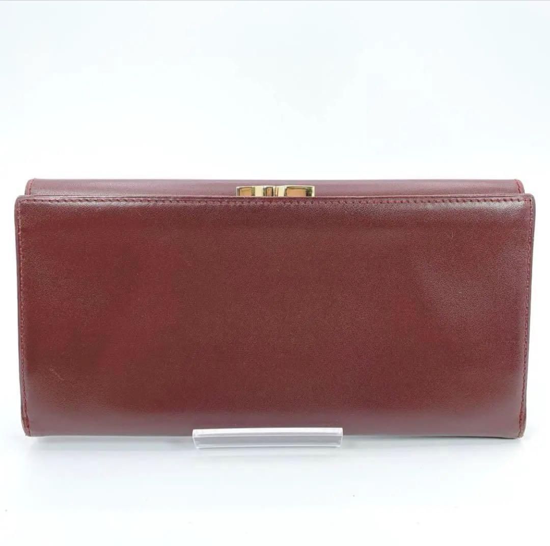 Cartier カルティエ 長財布 財布 ボルドー がま口 レディース