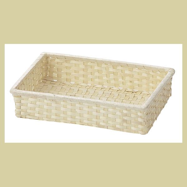 『竹』（１０Ｐセット）四角タイプトレー「19.5×13×4cm」／ナチュラル　※リーズナブル，和，かご，バスケット，まとめ買い，竹製，天然素材，陳列，業務用，トレイ，小物入れ，シンプル