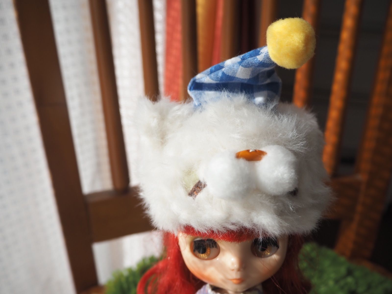 ミディブライス帽子☆ねむねむシロクマさん
