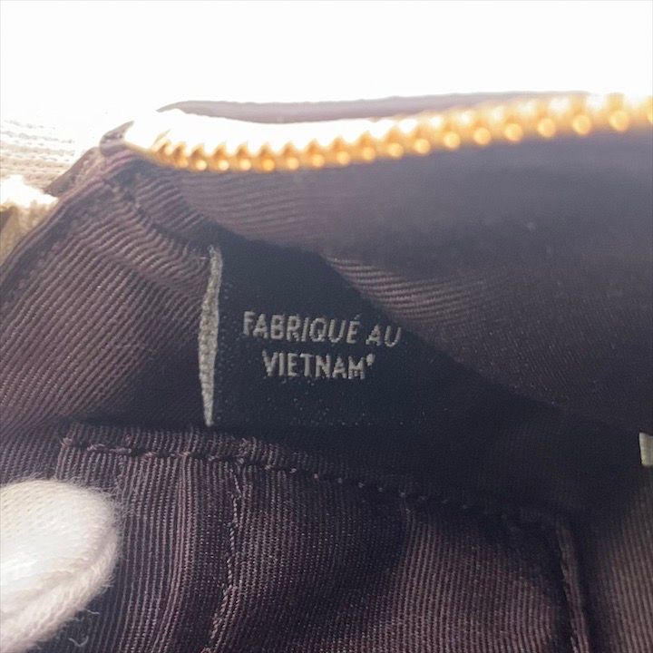 美品 COACH コーチ レザー ポーチ ストラップ付 ホワイト レディース  