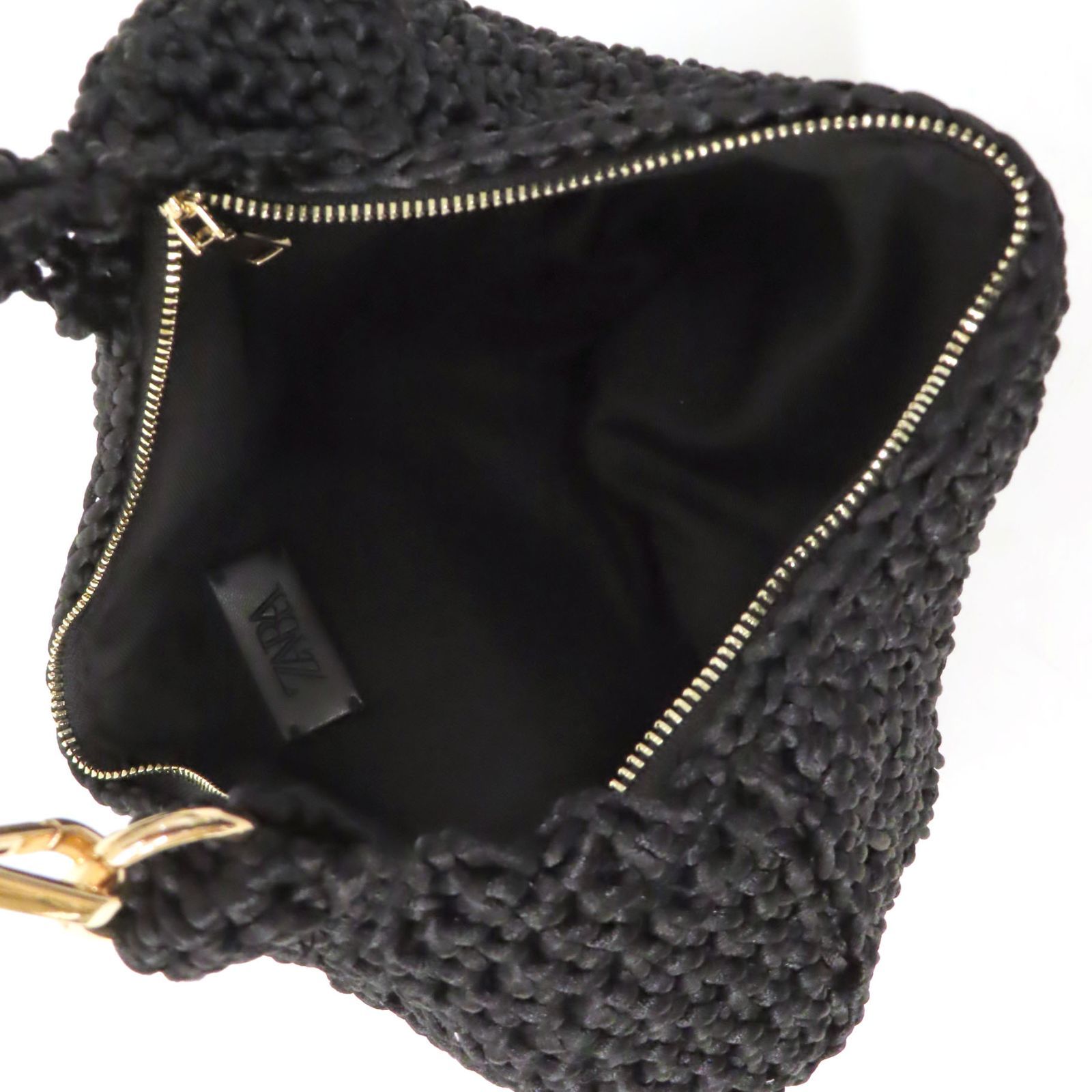 WE25114 新品同様 極美品 ZARA ザラ 編み込み メッシュ ゴールド金具 