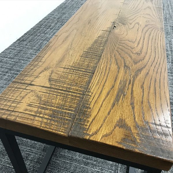 ロビーチェア 3人用 木目調ブラウン