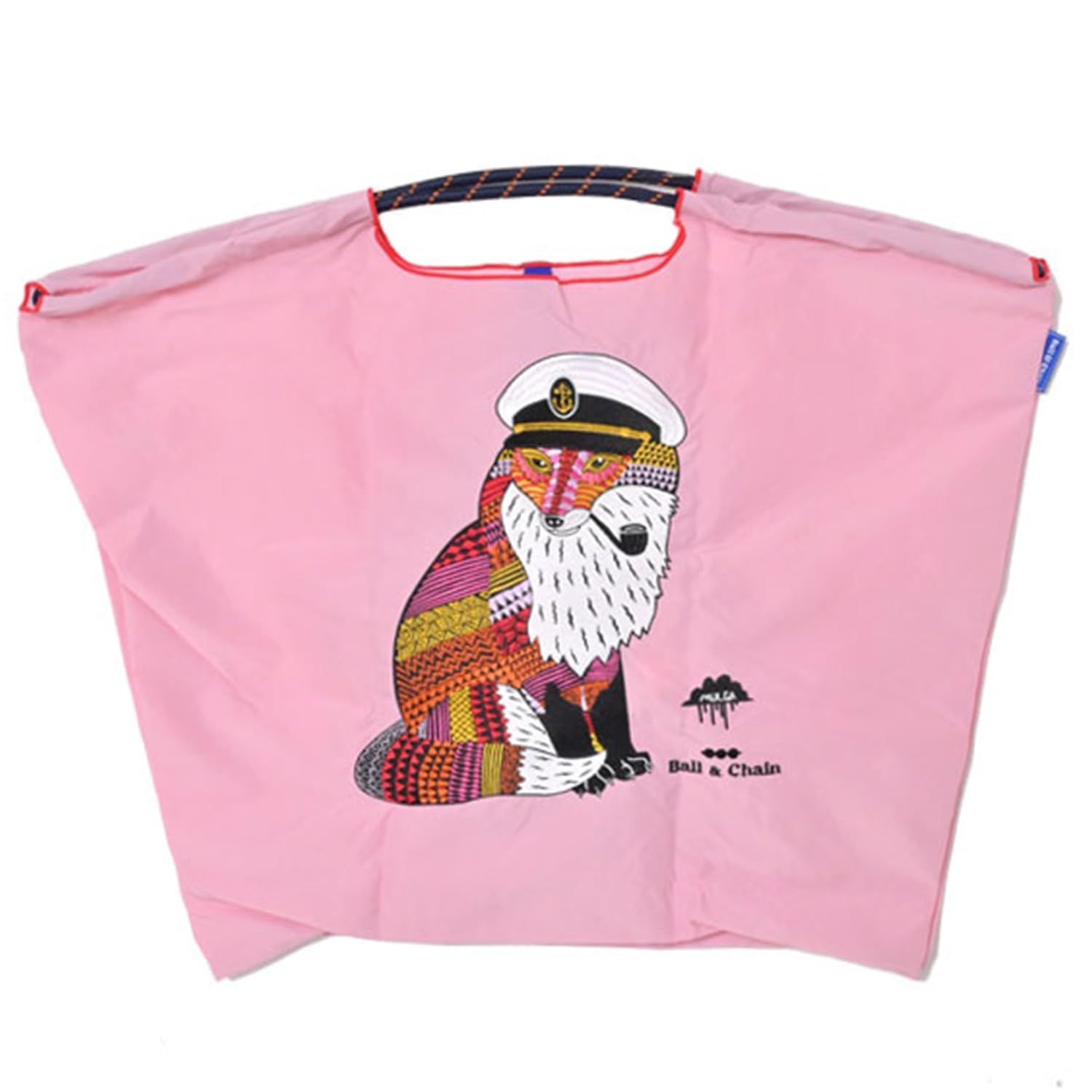M_MULGA FABIO / PINK Ball＆Chain ボールアンドチェーン Mサイズ MULGA FABIO ショッピングバッグ エコバッグ BLUE LABEL (M， MULGA FABIO/PINK)