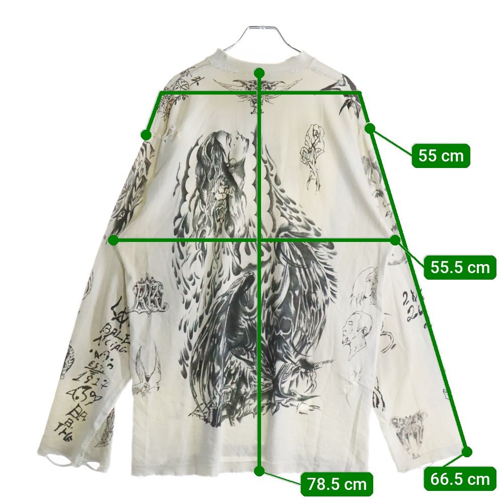 Balenciaga 24ss Tattoo Distressed ロンT Balenciaga 24ss Tattoo Distressed ロンT Balenciaga Tattoo