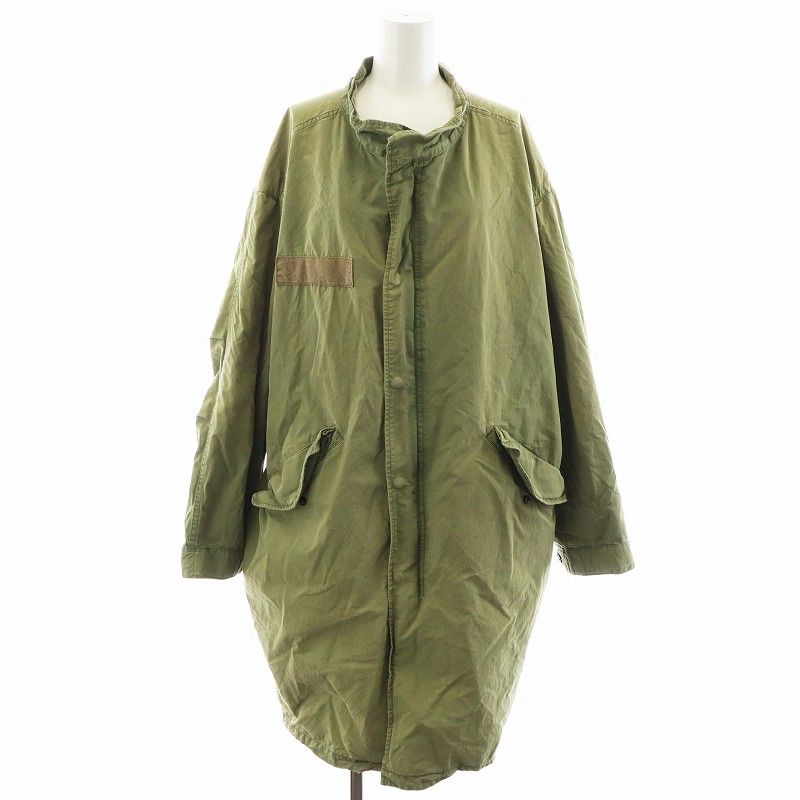 ドゥーズィエムクラス DEUXIEME CLASSE 19SS ミリタリーコート military coat ロング丈 コットン カーキ 19020500704010 |AN45