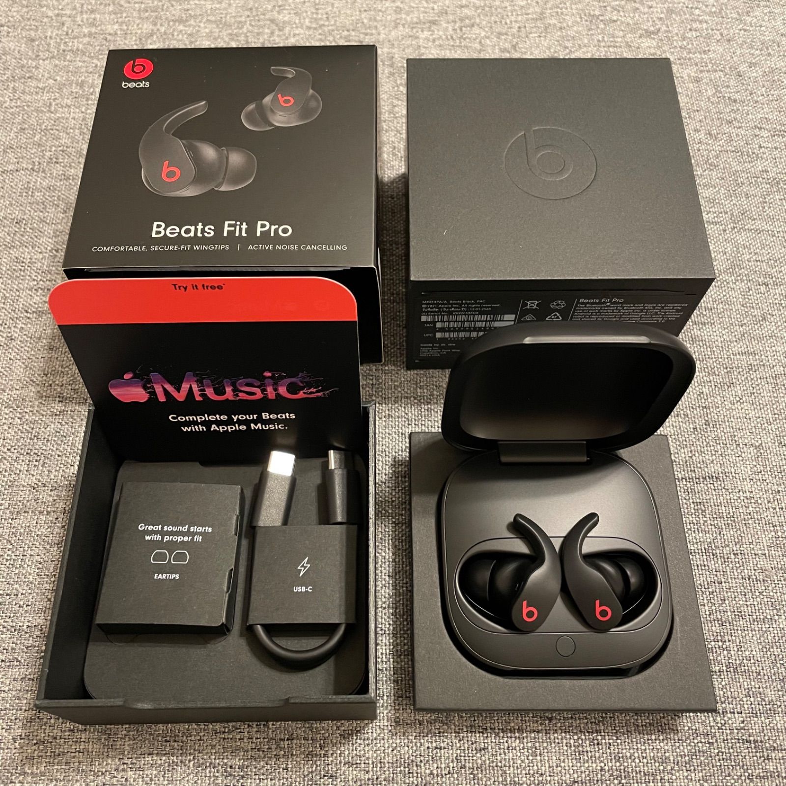 Beats Fit Pro ワイヤレスイヤホン 黒 Beats Fit Pro」を全方位