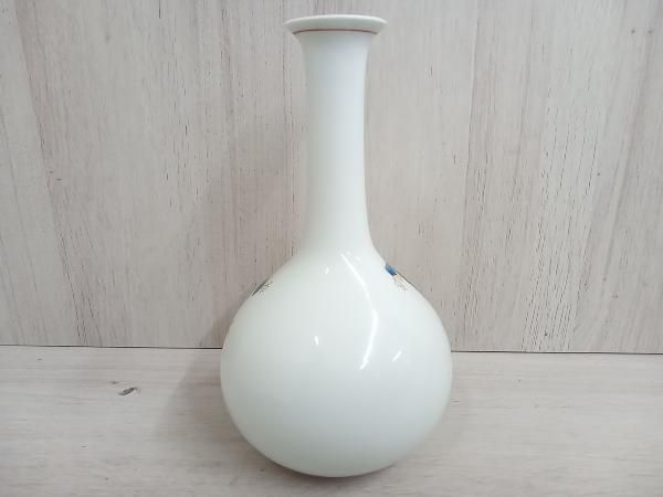 小野祥瓷 色絵露草文 花瓶(有田焼)