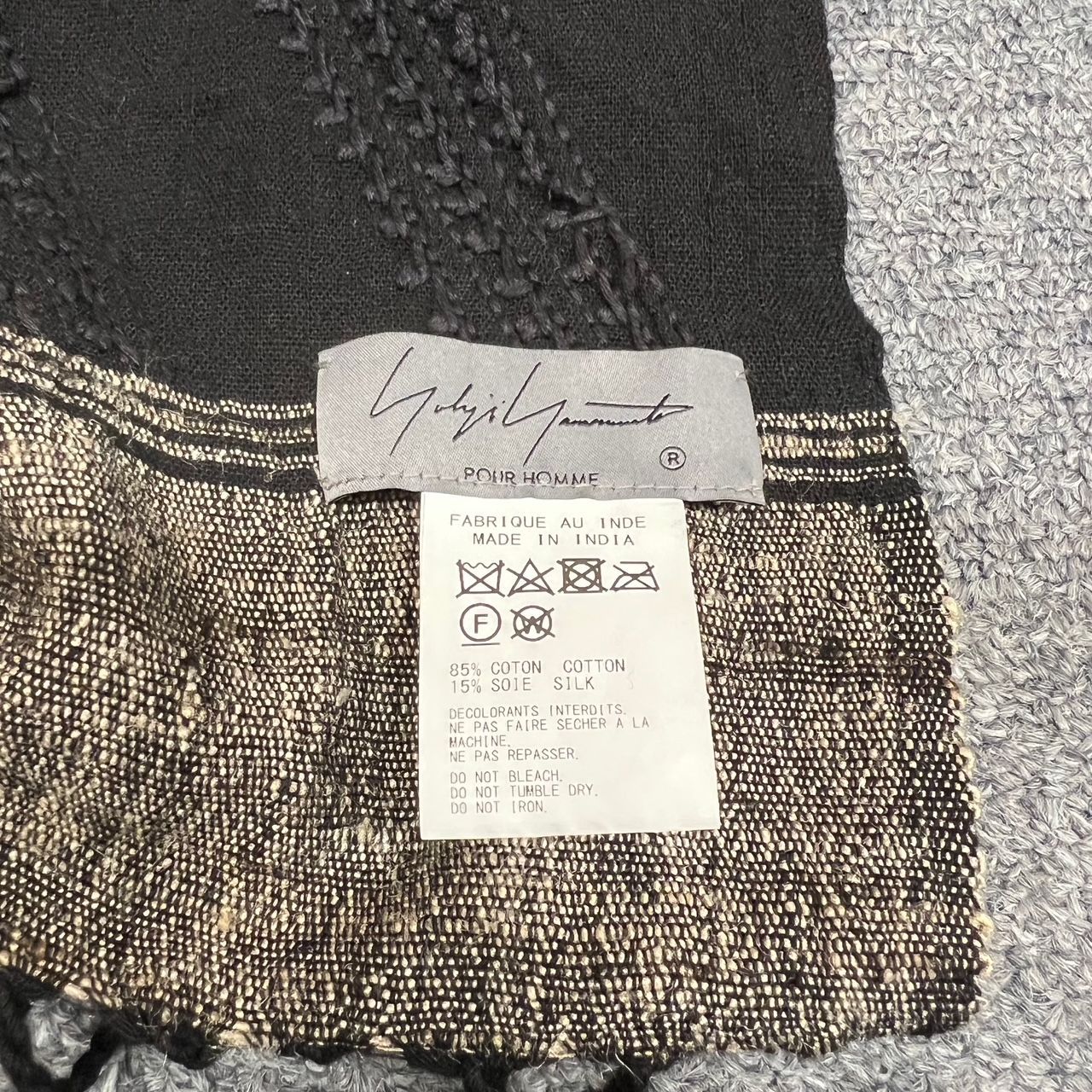 THREE-LAYERED WOOL SCARF(FREE SIZE Black): Y's｜THE SHOP YOHJI