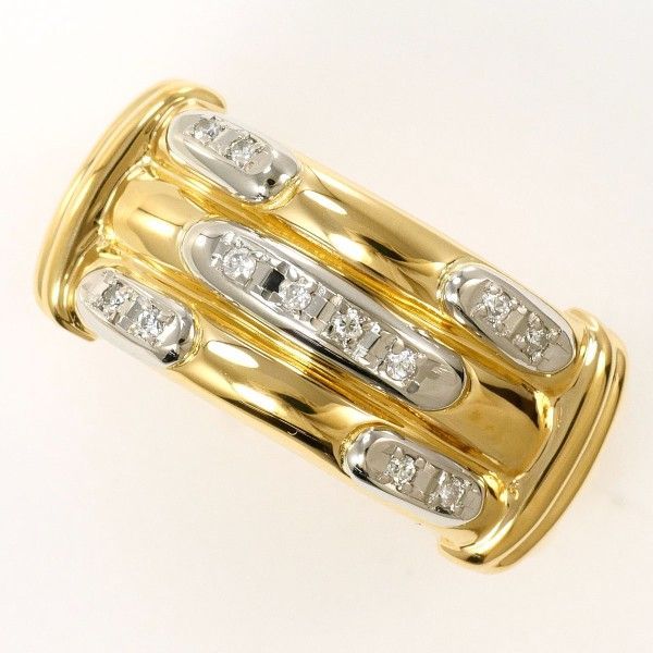 ✟ PT900 K18YG リング RING 指輪 12号 ダイヤ 0.06 総重量約7.9g