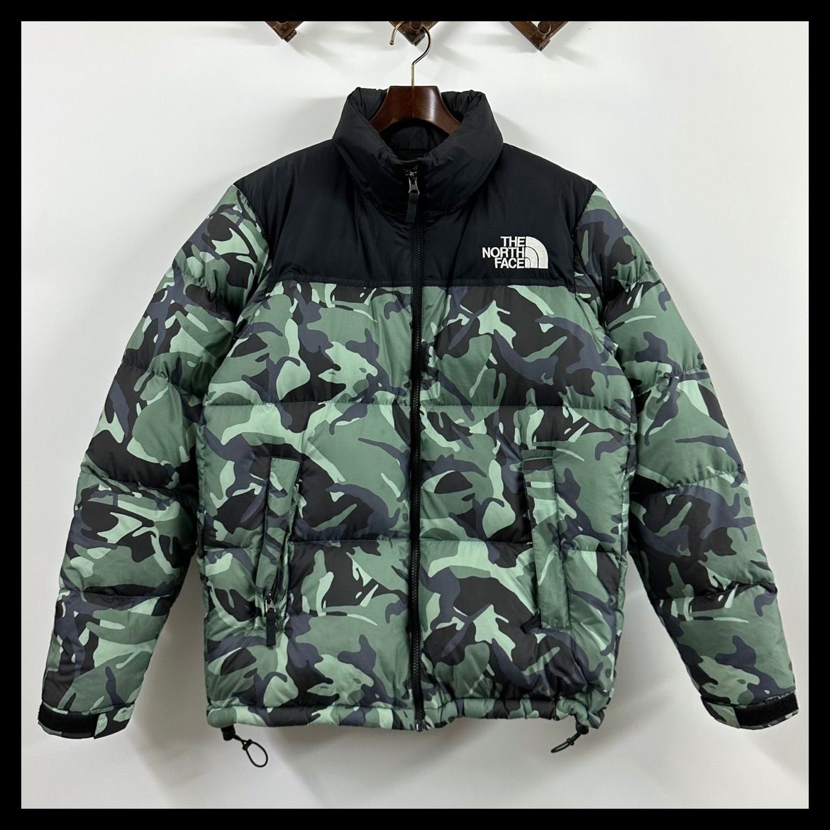 THE NORTH FACE ノースフェイス ヌプシ ダウンジャケット 青迷彩 総柄 美品 - メルカリ