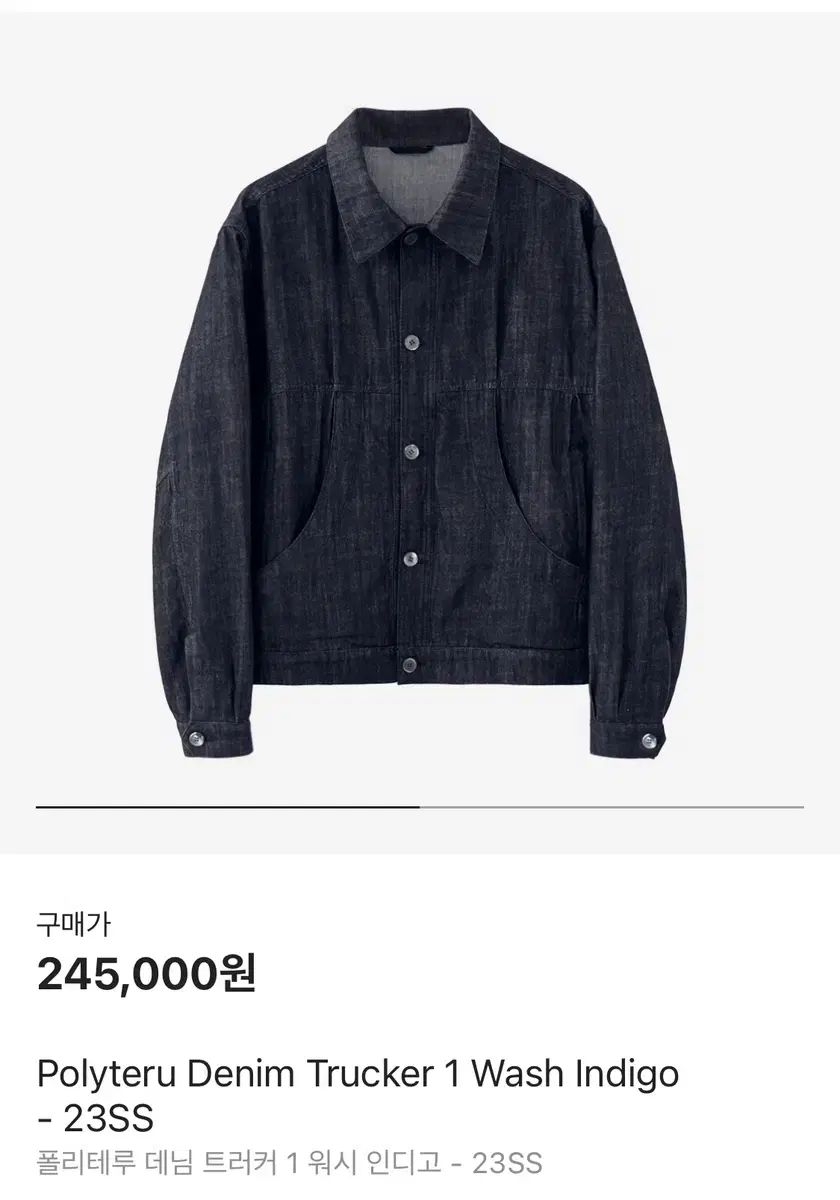 【雷市場（ポンジャン）商品韓国直送】2 POLYTERU デニム トラッカー 1 ウォッシュ インディゴブルー ー 23SS