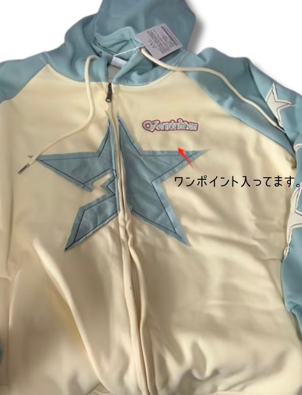 星 スター フード付き 天使界隈 サブカル 服 オーバーサイズ