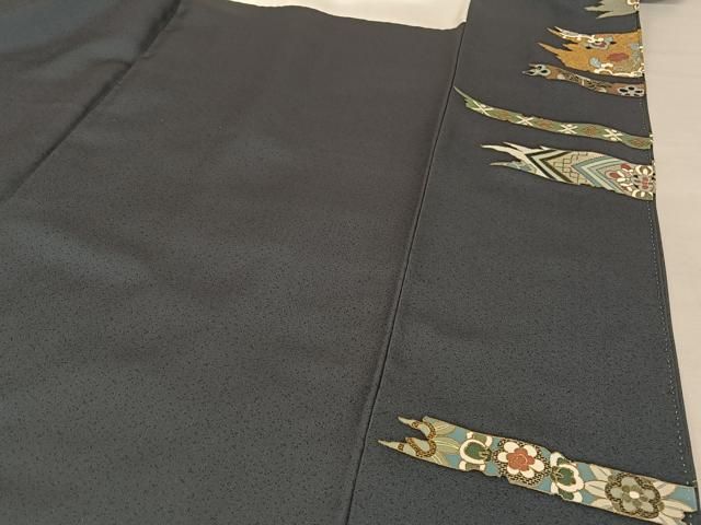 平和屋着物○京友禅 タケハナ染匠 色留袖 刺繍 霞花文 金糸 金彩 正絹