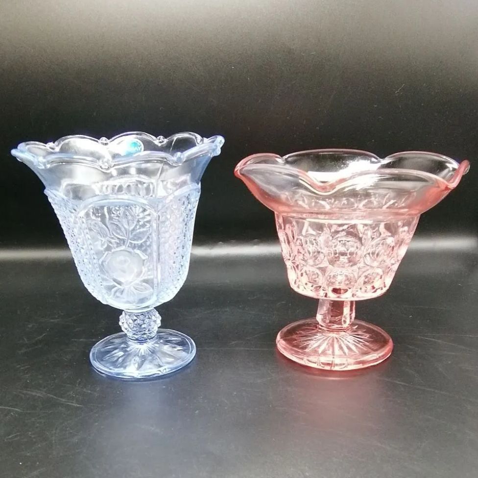 KAMAY CRYSTAL 24%Pro カメイガラス ブルー ピンク センターピース