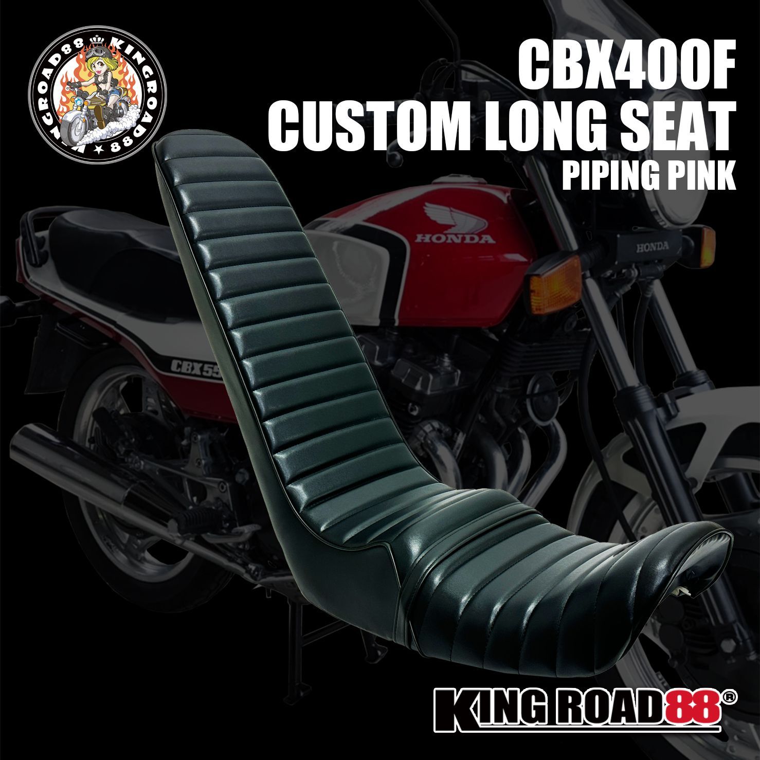 期間・数量限定セール】ホンダ / CBX400F・CBX550F / NC07 ☆KingRoad88 / 艶消し / ブラック 三段シート -  メルカリ