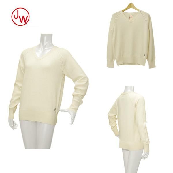 JWO ジェイダブリュオー レディース 秋冬 カシミヤ Vネックセーター サイズ40 42-1192720