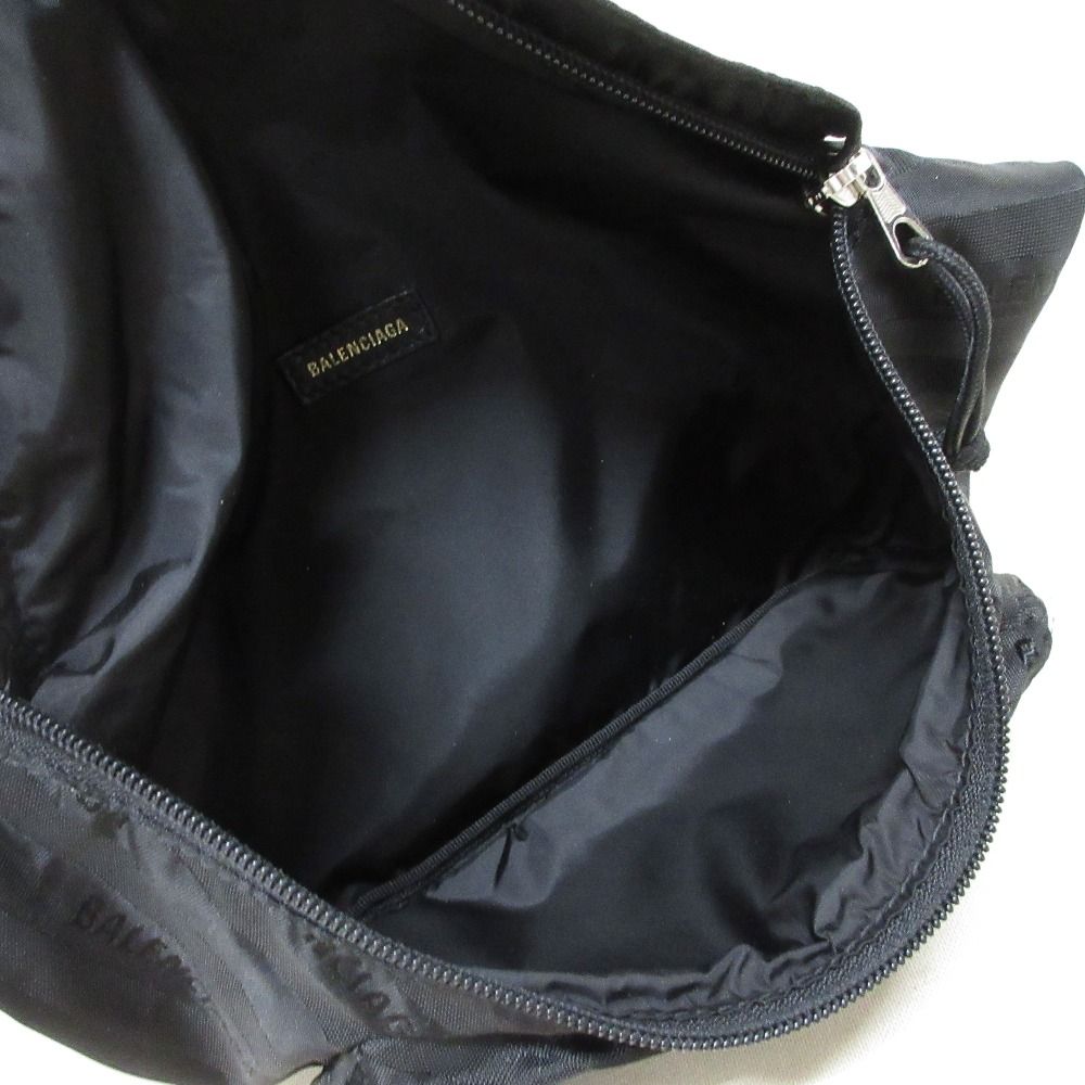 美品 BALENCIAGA バレンシアガ ロゴ ナイロンキャンバス ボディバッグ