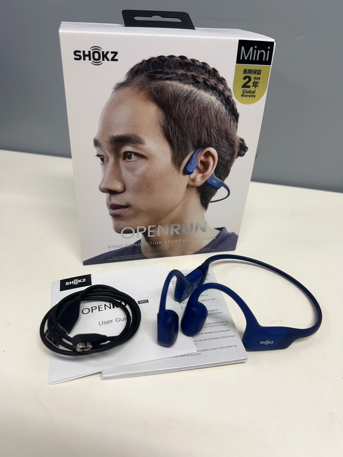 SHOKZ OpenRun S803 ブルー　骨伝導イヤホン　本体のみ Amazon.co.jp: Shokz (ショックス) OpenRun 骨伝導イヤホン