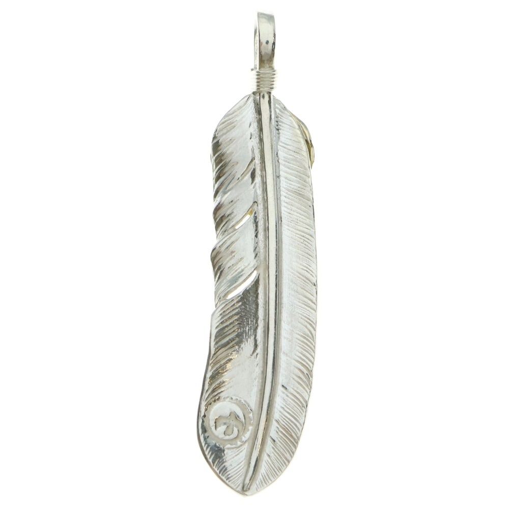 goro s ゴローズ 上金金縄ターコイズ特大フェザー 左向き ペンダントトップ シルバー ゴールド