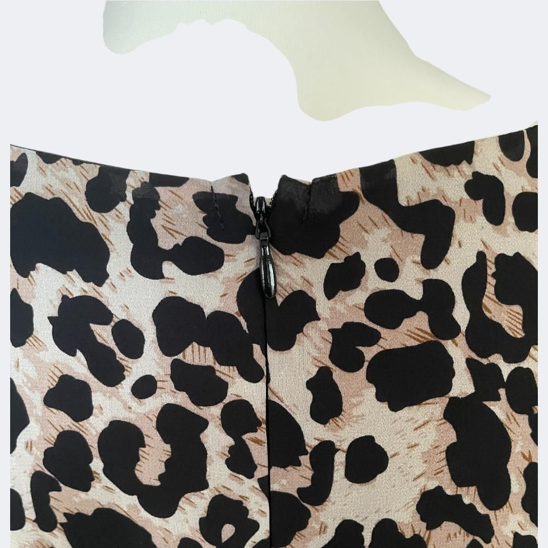 QUIZクイズ 秋冬レオパード柄ブラウンアニマル