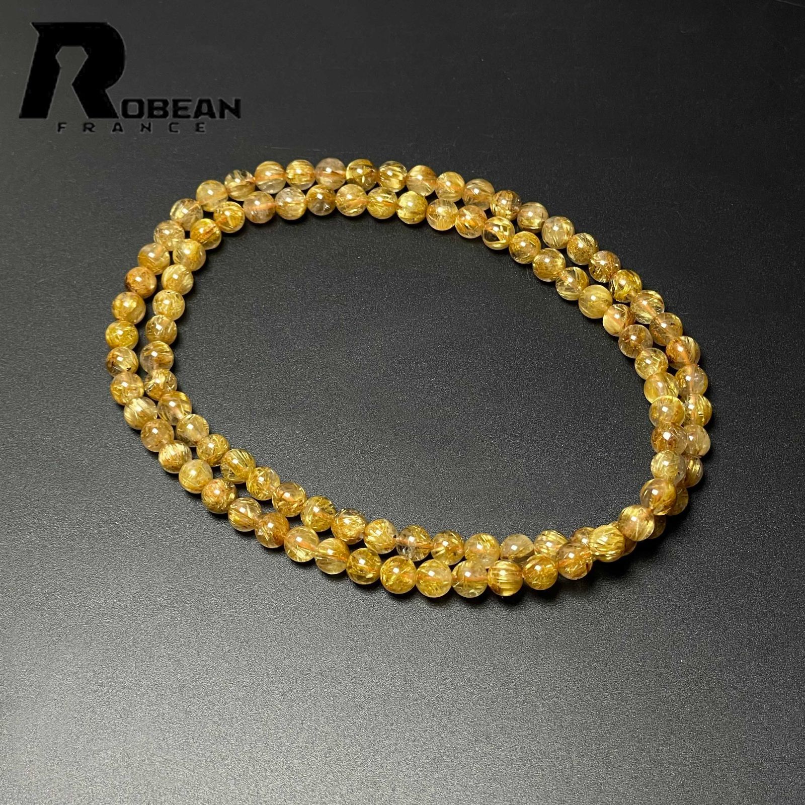 逸品 EU製 定価11万円☆ROBEAN・タイチンルチル☆黄金針水晶