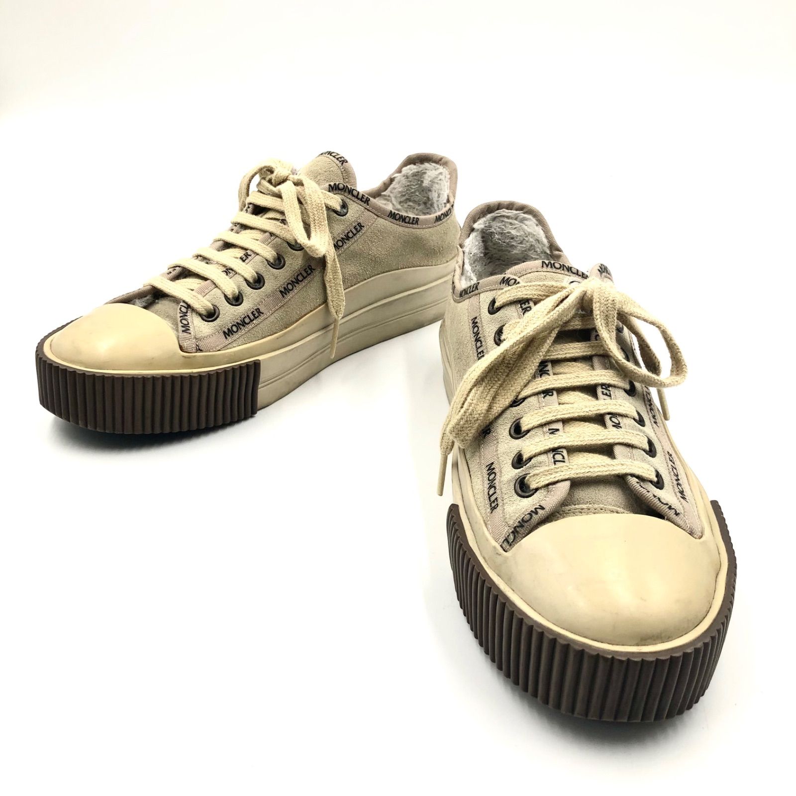 MONCLER モンクレールGLISSIERE LOWスニーカー ネイビー MONCLER モンクレール GLISSIERE LOW TOP SNEAKERS キャンバス