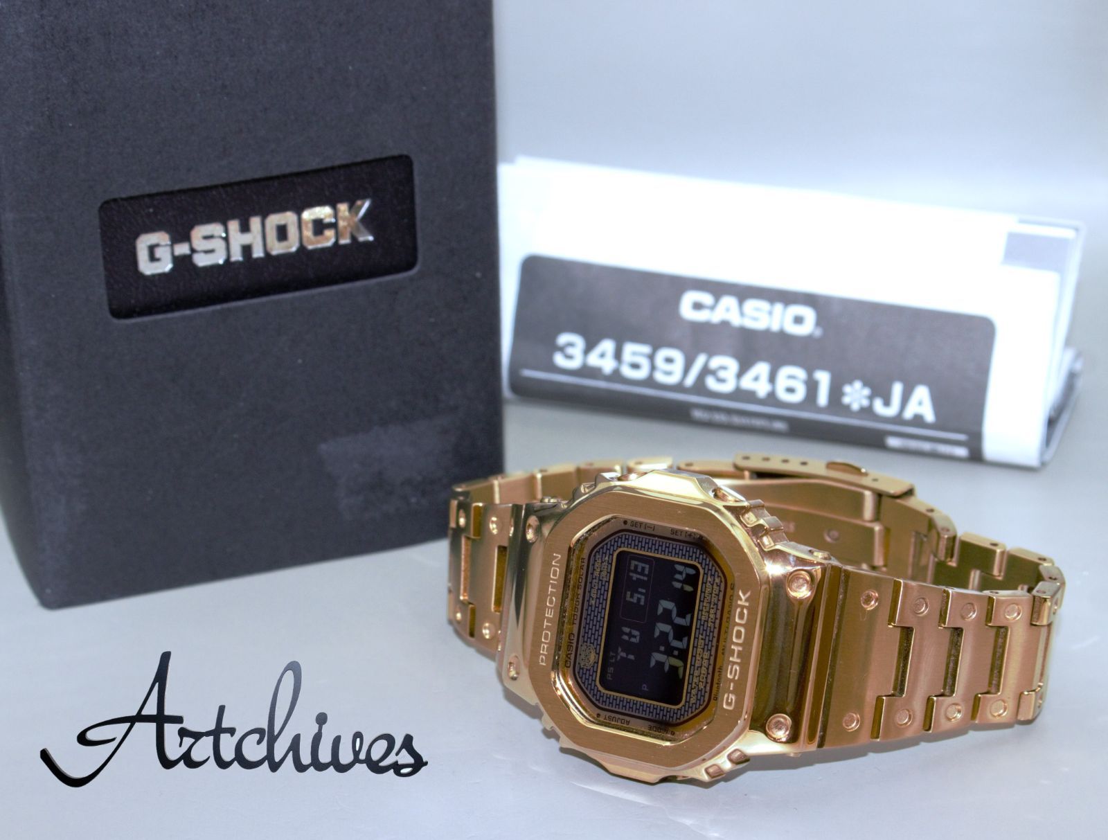 VRW-956 時計 CASIO カシオ GMW-B5000GD-9JF G-SHOCK デジタル文字盤 メンズ ソーラー 腕時計 稼動品