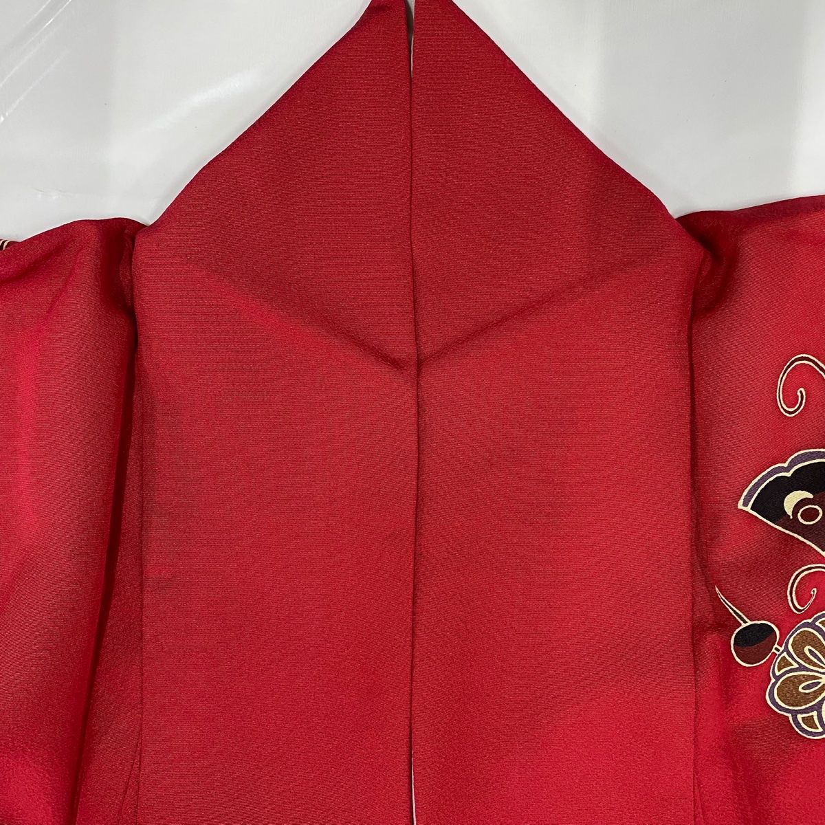 振袖 身丈163cm 裄丈66cm M 袷 橘花 蝶 染め分け ぼかし 赤 正絹 美品  