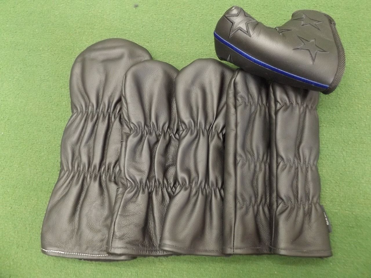 激 ROSE＆FIRE Thin Blue Line レザーヘッドカバー6点セット ローズ＆ファイア ブルーライン