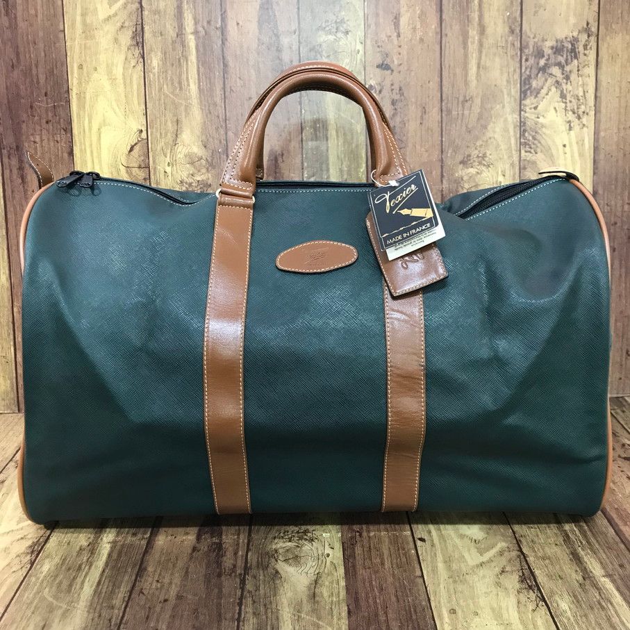 (メイドインフランス) レザーボストンバッグ texier テキシエ 美品】TEXIER テキシエ ボストンバッグ フランス製 ブルー