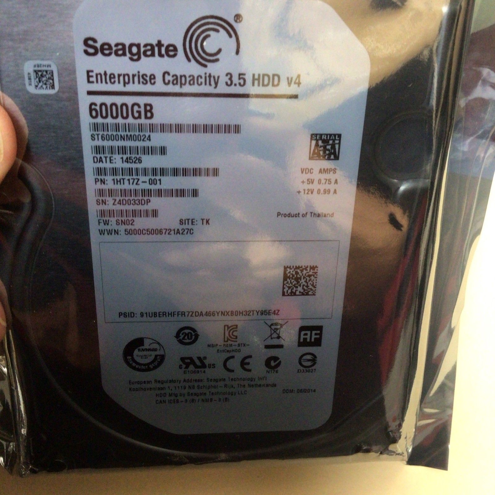 Seagate Enterprise Capacity 3.5 HDD V.4 ST6000NM0024 6TB SATA 6Gb|s