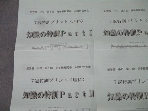 浜学園 理科 男子最難関中 入試合格判定 7冠特訓 最難関中