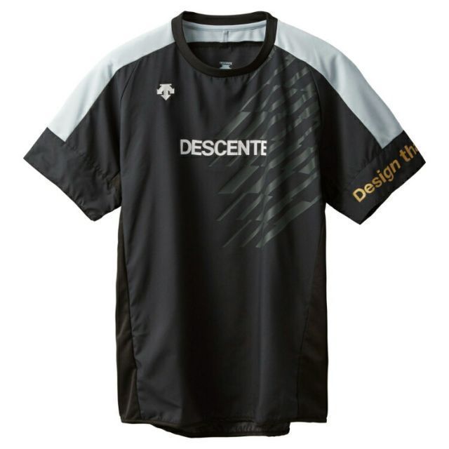 DESCENTE デサント 半袖ピステ ブラック Oサイズ DVUVJK30 BK | スポーツ スポーツウェア ウエア バレーボール 半袖ピステ ピステシャツ Tシャツ トップス 服 衣類 メッシュ素材 ハイブリットピステ