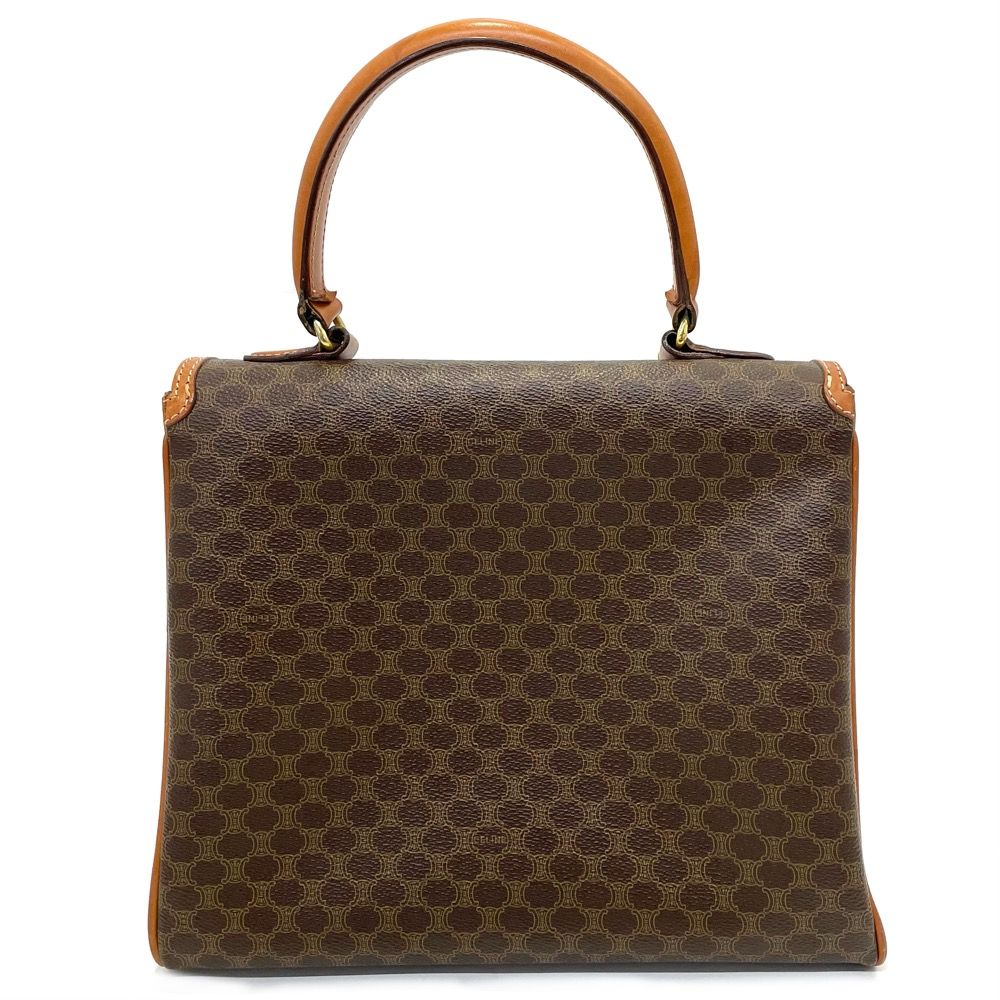 【タイムセール】 セリーヌ ハンドバッグ レディース ヴィンテージ マカダム トップハンドル レザー かばん 鞄 CELINE PVCコーティングキャンバス レザー ブラウン 茶 ゴールド金具 定番【中古品】 CELINE セリーヌ ハンドバッグ ヴィンテージ マカダム トップハンドル レザー かばん 鞄 PVCコーティングキャンバス レザー ブラウン 茶 ゴールド金具 レディース 定番【品】