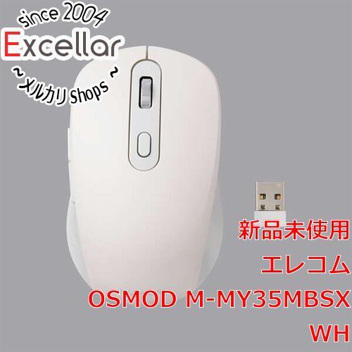 [bn:10] ELECOM製　OSMOD Six USB無線/Bluetooth 充電静音マウス 6ボタン Mサイズ M-MY35MBSXWH　ホワイト
