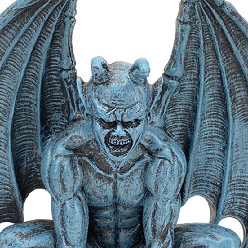 悪魔 サタン デビル ガーゴイル ブルー 青 ブラック 黒 置物 オブジェ
