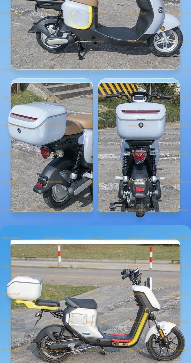 人気推薦◆自転車リアボックストップボックス自転車ボックス取り外し 大容量軽量オートバイフルフェイス収納ヘルメットラックブルーテールボックス厚みのある大容量収納と保管