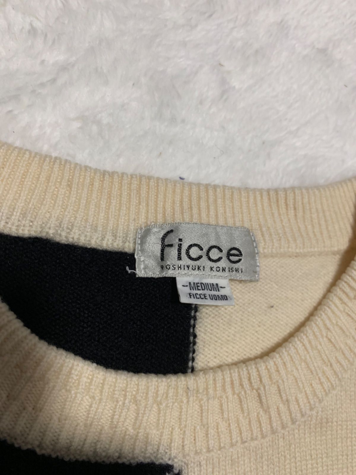 90s FICCE Design Knit Sweater フィッチェ デザインニットセーター 