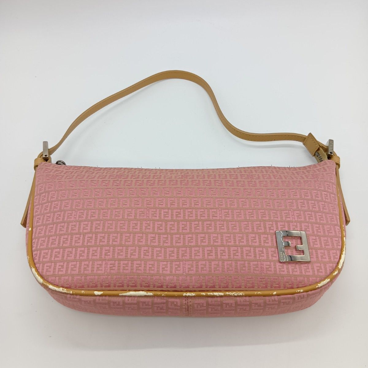 FENDI フェンディ　ズッキーノ　FF柄　ピンク FENDI(フェンディ) Zucchini Pattern Tote Bag with Mini Pouch