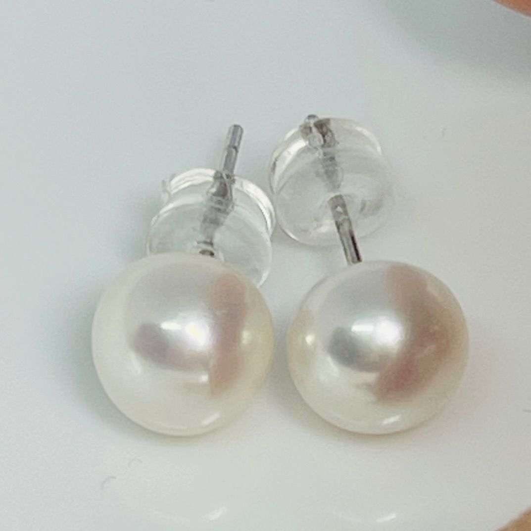 パールピアス 本真珠 小粒 淡水パール 絶品彩凛絶級 ホワイト